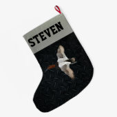 Entenjagd Canvasback Herren Weihnachtsmann Strumpf Großer Weihnachtsstrumpf (Rückseite (Hängend))