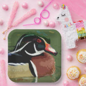 Entenjagd Décor, Papierplatte für Holzente Pappteller (Party)