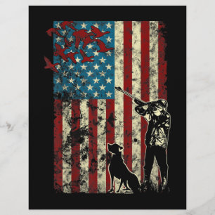 Entenjagd erschüttert Patriotische amerikanische  Briefbogen