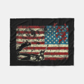 Entenjagd erschüttert Patriotische amerikanische F Fleecedecke (Vorderseite (Horizontal))