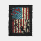 Entenjagd erschüttert Patriotische amerikanische F Fleecedecke (Vorderseite)