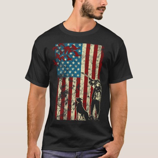 Entenjagd erschüttert Patriotische Amerikanische F T-Shirt (Vorderseite)