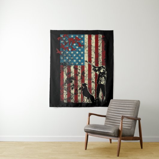 Entenjagd erschüttert Patriotische amerikanische F Wandteppich (Beispiel)