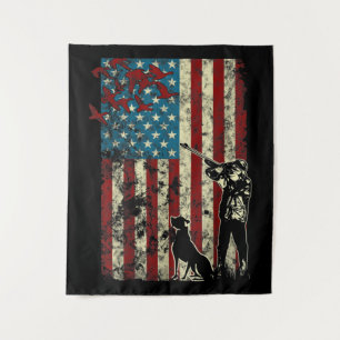 Entenjagd erschüttert Patriotische amerikanische F Wandteppich