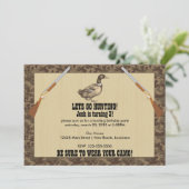 Entenjagd Geburtstag Einladung (Stehend Vorderseite)