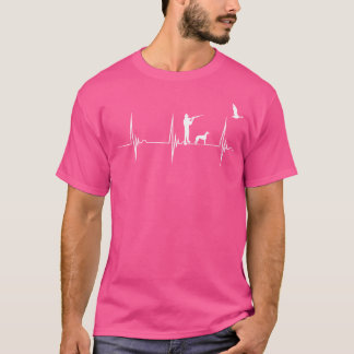 Entenjagd Herzschlag Ekg Pulseline Wildfowling J T-Shirt