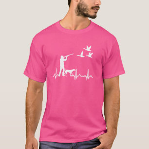 Entenjagd Herzschlag Vintage-Vogelschießen Gans T-Shirt