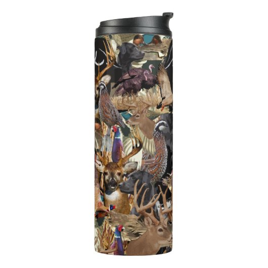 Entenjagd, Hirschjagd, Camouflage Thermosbecher (Nach links gedreht)