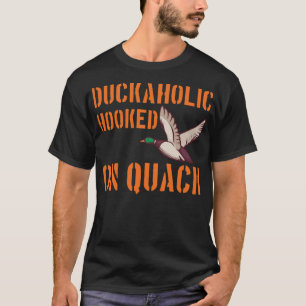 Entenjagd Hooked On Quack Black Lab Welpe eine Fra T-Shirt
