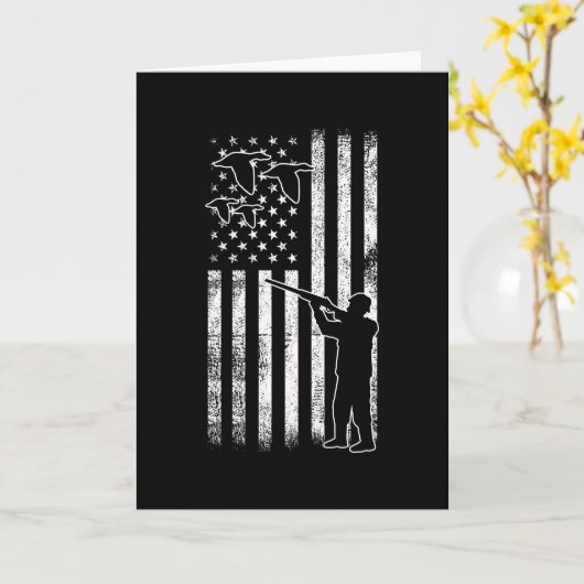 Entenjagd Jäger Jagdente Karte (Gelbe Blume)