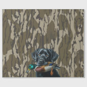 Entenjagd Labrador Retriever Bottomland Camouflage Geschenkpapier (Flach)