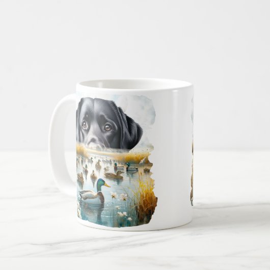 Entenjagd Loyal Retriever Mallard Marsh Kaffeetasse (Vorderseite Links)