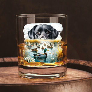 Entenjagd Loyal Retriever Mallard Marsh Whiskyglas
