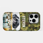 Entenjagd Marsh Retreiver Hund Cool Name Camouflag iPhone Hülle (Rückseite (Horizontal))