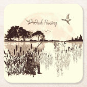 Entenjagd Rechteckiger Pappuntersetzer (Vorderseite)