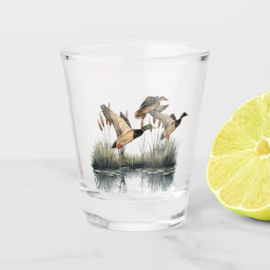 Entenjagd schnapsglas (Vorderseite)
