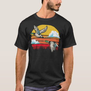 Entenjagd Vintage 80er Sonne Lustig Retro schwarze T-Shirt