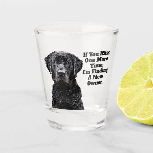 Entenjagd Vogel Hund Funny Quote Labrador Shot Gl Schnapsglas (Vorderseite)
