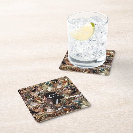 Entenjagdgeschenke, Entendekor-Untersetzer Rechteckiger Pappuntersetzer (Vor Ort)