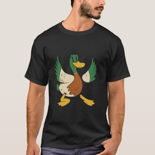 Entenjäger und Bauer Cartoon Tierfutter Long S T-Shirt (Vorderseite)