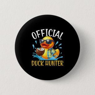 Entenkreuzfahrt-Boot-Shirt Lustige Gummiente-Jagd- Button