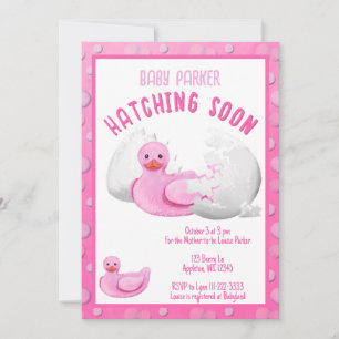 Entenküken schlüpft bald Baby Shower Einladung