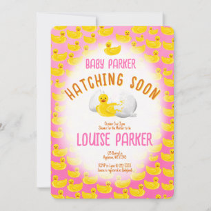 Entenküken schlüpft bald - Baby Shower Einladung