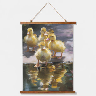 Entenküken Teich Reflexion Frühling Wandkunst