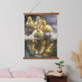 Entenküken Teich Reflexion Frühling Wandkunst (Schlafzimmer)