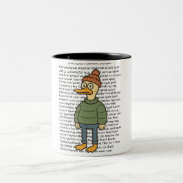 Entenlaute in verschiedenen Sprachen  Zweifarbige Tasse