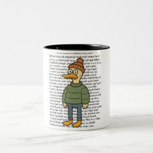 Entenlaute in verschiedenen Sprachen Zweifarbige Tasse