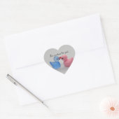 Entenliebe Herz-Aufkleber (Umschlag)