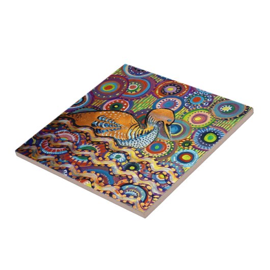 Entenmalerei Fliese (Seite)