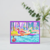 Entenmalerei Postkarten (Stehend Vorderseite)