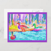 Entenmalerei Postkarten (Vorne/Hinten)