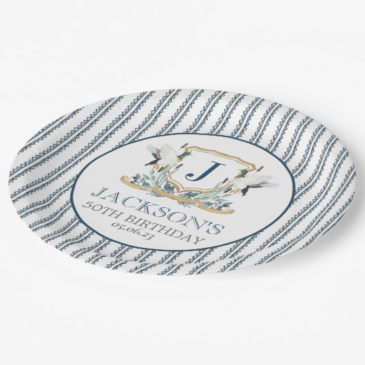 Entenpapierplatte, Mallard-Party-Teller Pappteller (Schrägansicht)