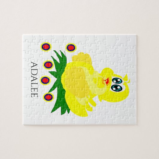 Entenpuzzle mit Kindername. Puzzle (Horizontal)