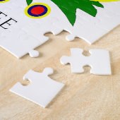 Entenpuzzle mit Kindername. Puzzle (Seite)