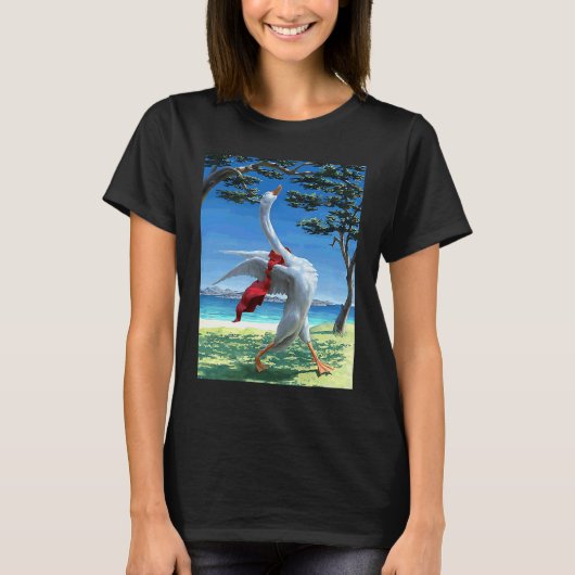 Entenquak Gans Morgenroutine T-Shirt (Vorderseite)