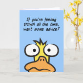 Entenstrich (Geburtstag) Karte (Gelbe Blume)