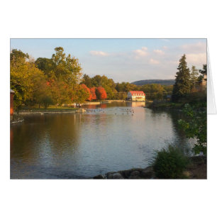 Ententeich mit Mühle im Fall
