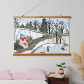 Ententeich - Winter Wandteppich Mit Holzrahmen (Schlafzimmer)