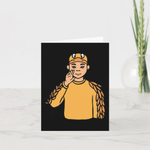 Ententier ASL Hand Gesture Deaf Hörverlust Awa Karte