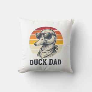 Entenvater Vintage-Ente-Sonnenbrille Vektor-Shirt- Kissen