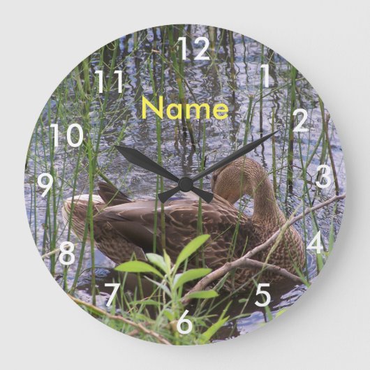 Entenvorgeburt in den Schildkröten Große Wanduhr (Vorderseite)