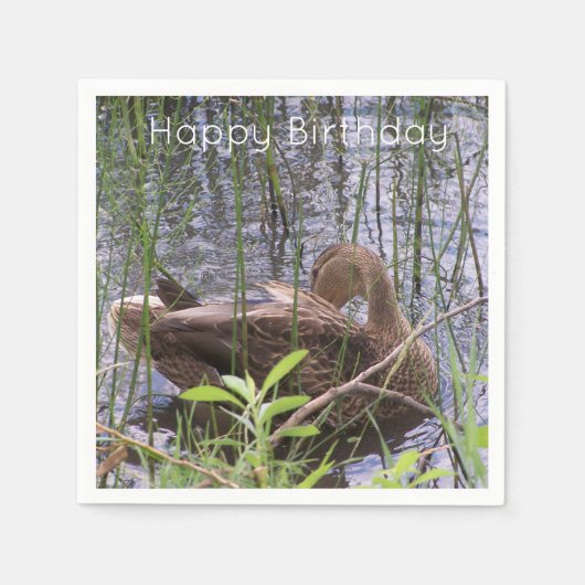 Entenvorgeburt in den Schildkröten Serviette (Vorderseite)
