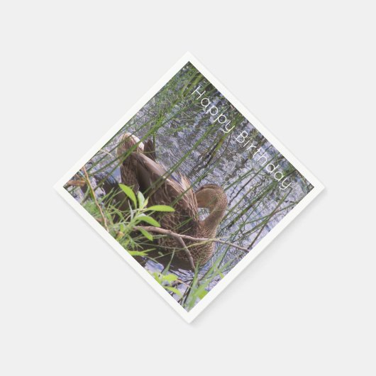 Entenvorgeburt in den Schildkröten Serviette (Ecke)