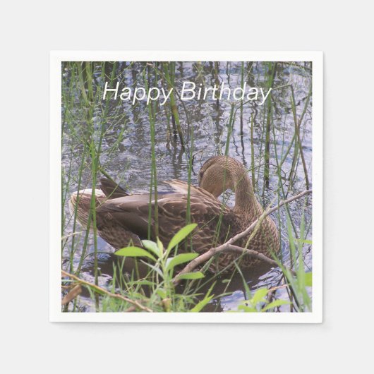 Entenvorgeburt in den Schildkröten Serviette (Vorderseite)