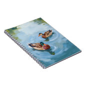 Entenweiher Wasserfarbe Gemalt Notizblock (Rechte Seite)