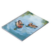 Entenweiher Wasserfarbe Gemalt Notizblock (Linke Seite)